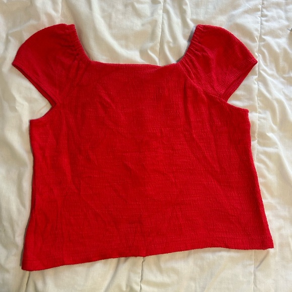 Madewell Texture & Thread Cap Sleeve Button Down Blouse - Picture 6 of 8